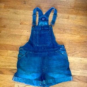 GAP denim short overalls
